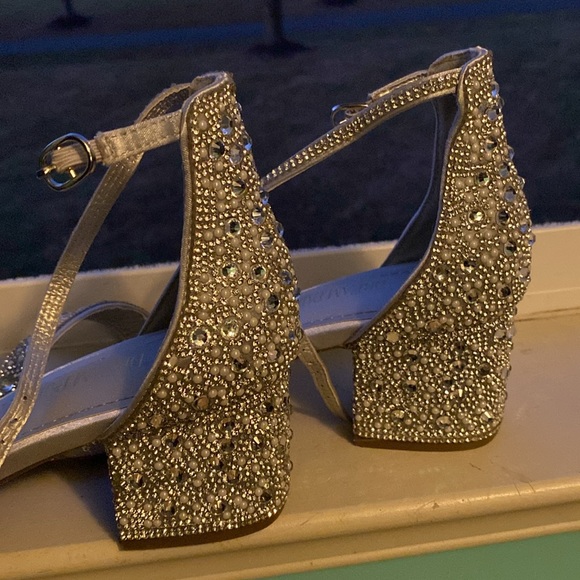 Silver rhinestone heels - Picture 2 of 2